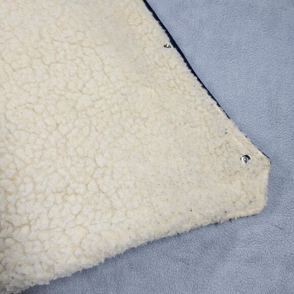 Vintage Sherpa Lined Denim Vest Mens M Madewell USA Made Workwear Western Cowboy - Picture 9 of 13